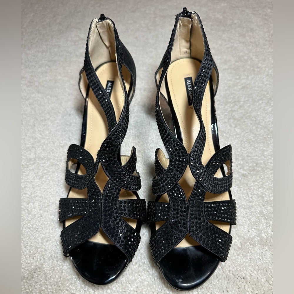 Alex Marie “Leeanne” black open toe heels